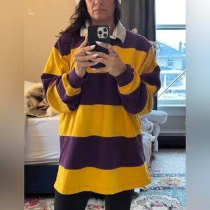 Polo by Ralph Lauren Purple and Gold Rugby Polo Vintage